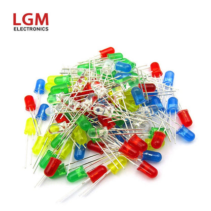 100Pcs 3MM 5MM LED Diode  Electronic Leds Kit Light Emitting Diode White Green Red Blue Yellow F3 F5 Led Diodes