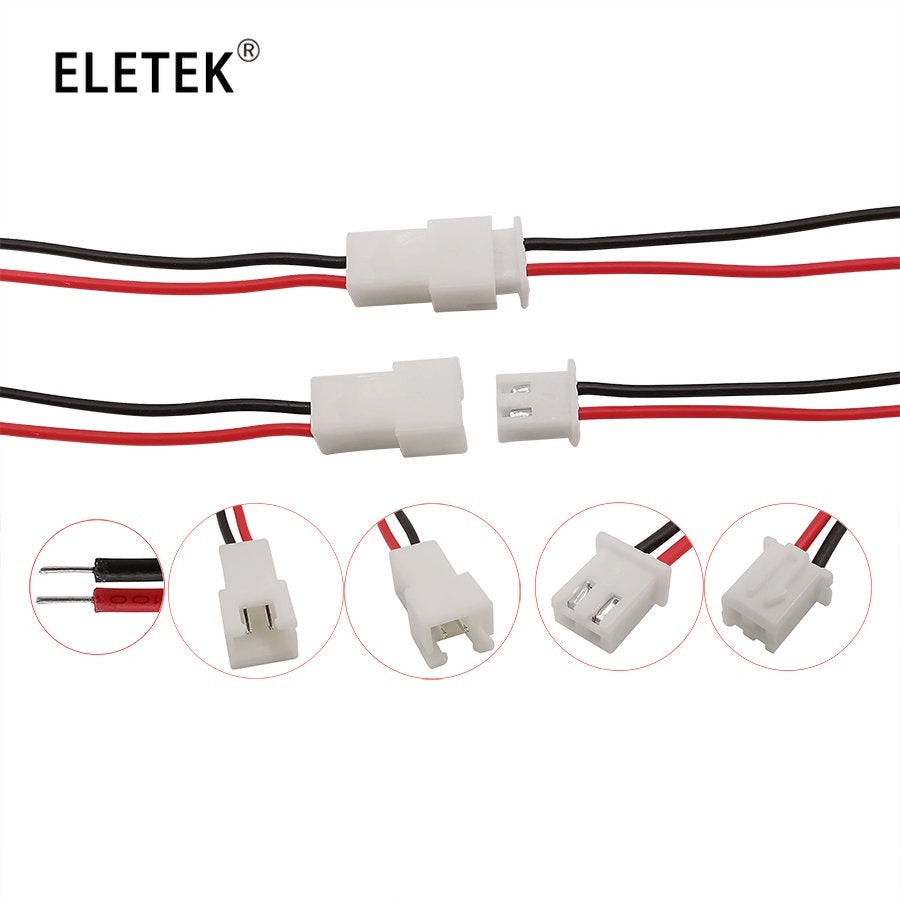5Pair JST XH 2.54 2P 3P 4P 5P 6PIN Male Female Plug Connector 2.54mm Pitch 26AWG with Wire Cable 200mm Battery Charging Cable