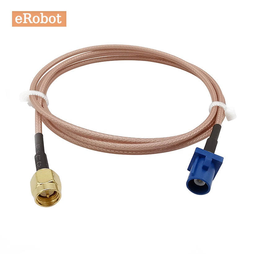 0.3M~7M SMA Male Plug To Fakra C Male Plug Straight Adapter Active GPS Antenna Extension RG316 Double Shield Silver Pigtail Cable 15CM 20CM