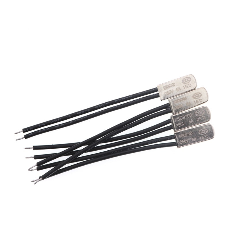 5Pcs KSD9700 5A 250V 40-150 Degree NO/NC Normally Closed Open Thermostat Thermal Protector Fuses Temperature Switch