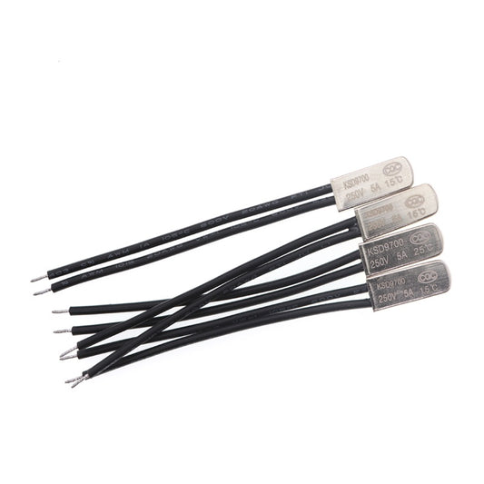 5Pcs KSD9700 5A 250V 40-150 Degree NO/NC Normally Closed Open Thermostat Thermal Protector Fuses Temperature Switch