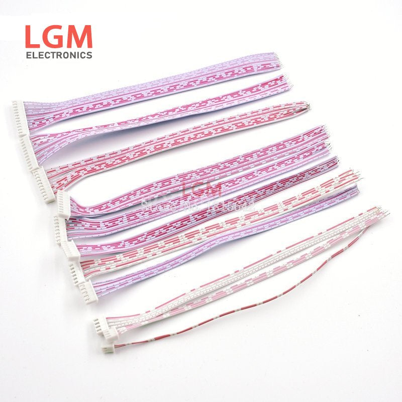 10Pcs  JST 2.54mm Pitch Connector Cable XH2.54 Plug Line Length 30/20/10CM Red and White 2P/3P/4P/5P/6P/7P/8P/9P/10P/11P/12P