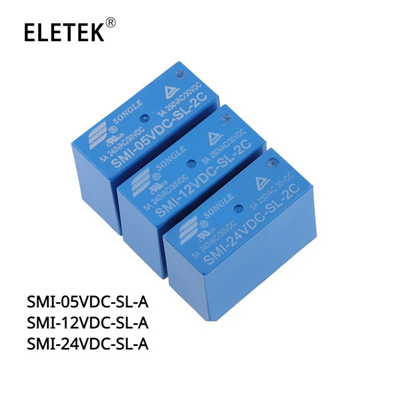 Original New Relay SMI-05V 12V 24VDC-SL-A -SL-C SL-2C 5A 10A 4pin 5pin 8pin 5V 12V 24V Power Relay