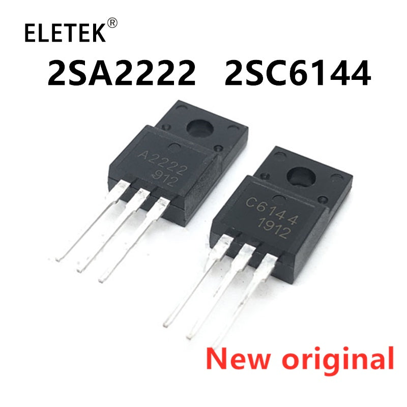 1/3Pair  New A2222 C6144 2SA2222 2SC6144 TO-220F Silicon PNP Power Transistor