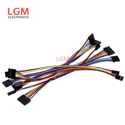 10Pcs 2.54MM Pitch Dupont Line Female / Male 2P 3 4 5 6 Pin Dupont Cable Connector Jumper Cable Wire 10cm/20cm