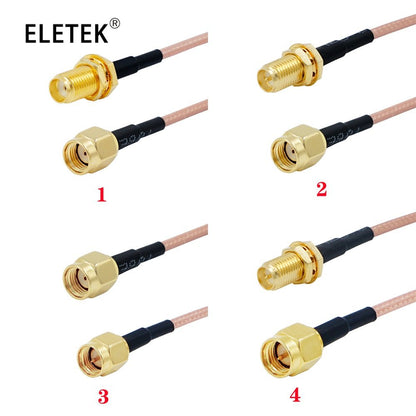 2Pcs RG316 Cable SMA to SMA Connector RF Coaxial Jumper Pigtail Cable 10cm  For Radio Wifi 4G Antenna