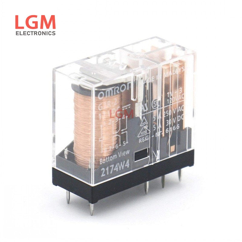 2Pcs Relay G2R-2-5VDC G2R-2-12VDC G2R-2-24V G2R-2 12VDC Power Relays 5V/12V/24V 5A 8PIN