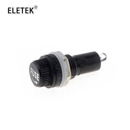 5Pcs 10A 250V Glass Fuse Holders 5x20 6x30 Black Insurance Tube Socket Panel Mount Fuse Socket Copper