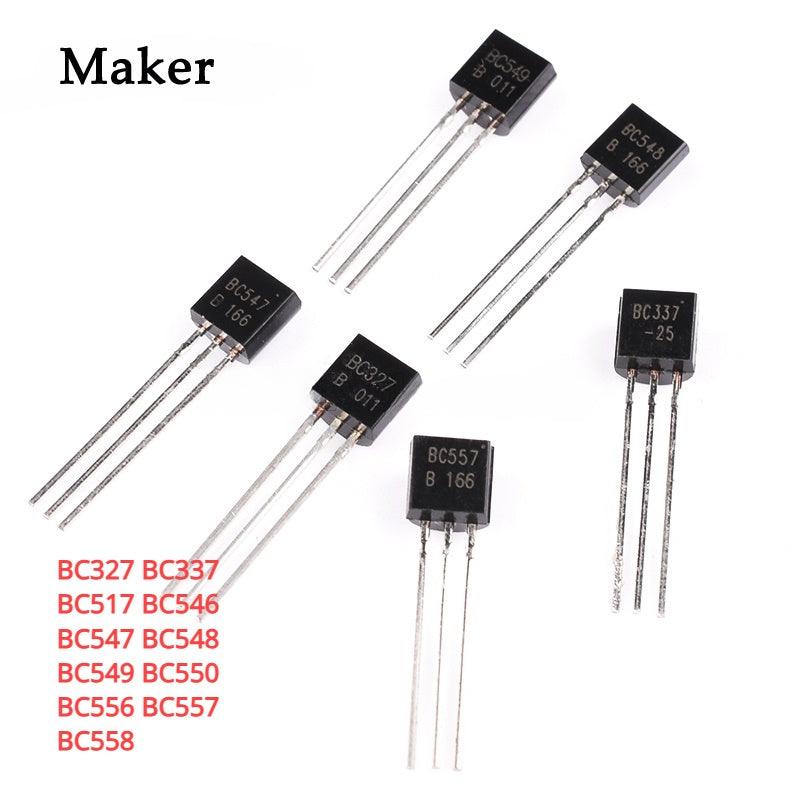 50Pcs BC327 BC337 BC517 BC546 BC547 BC548 BC549 BC550 BC556 BC557 BC558 Original Transistor