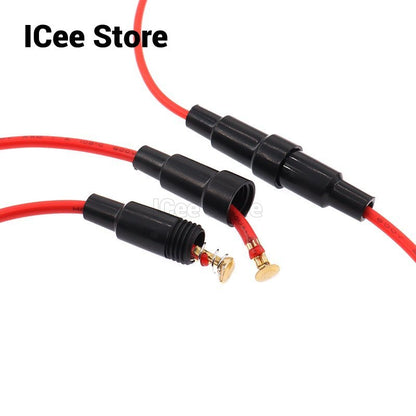 5Pcs Glass Fuse Holder 5*20mm 6*30mm Screw Type 5X20mm with 22 20 18 16 14AWG Wire Cable 250V 5X20MM Glass Fuse Tube Fuse Casing