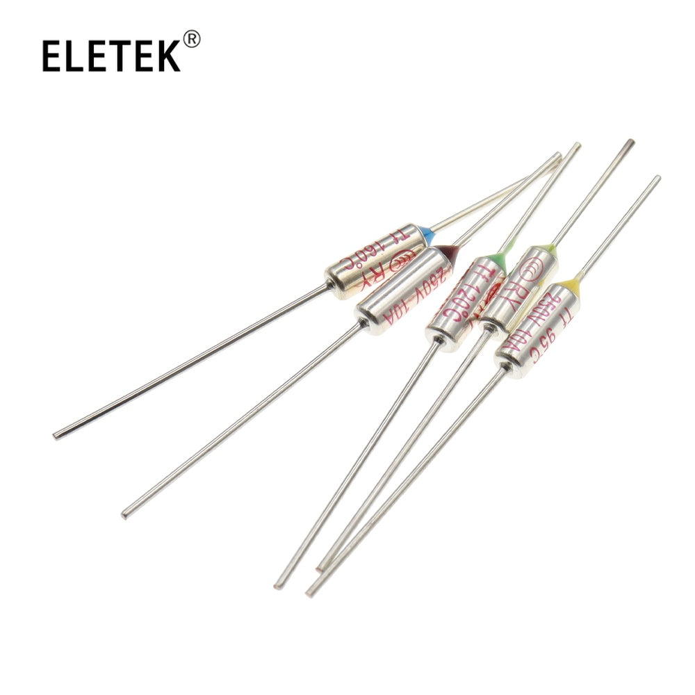 5Pcs Temperature RY 10A 15A 250V Tf Thermal Fuse 65C 85C 100C 105C 110C 120C 130C 152C 165C 172C 185C 192C 200C 216C 240C 280C 300C