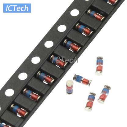 100Pcs Original LL34 SMD Zener Diode 1/2W 3V-36V ZMM3V ZMM3V3 ZMM10V 15V 18V-36V