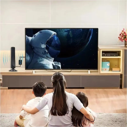 Digital TV Antenna High Gain 36DBI 360 Mile Indoor HDTV Antenna with Amplifier Support 4K 1080P 360° Omnidirectional Signal Receiving TV Antenna