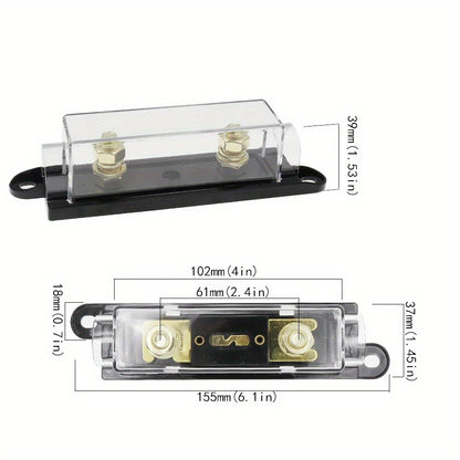 ANL Fuse Holder Bolt-on Fuse Automotive Fuse Holders Fusible Link with Fuse 80A 100A 200A 250A 300A Fuses AMP