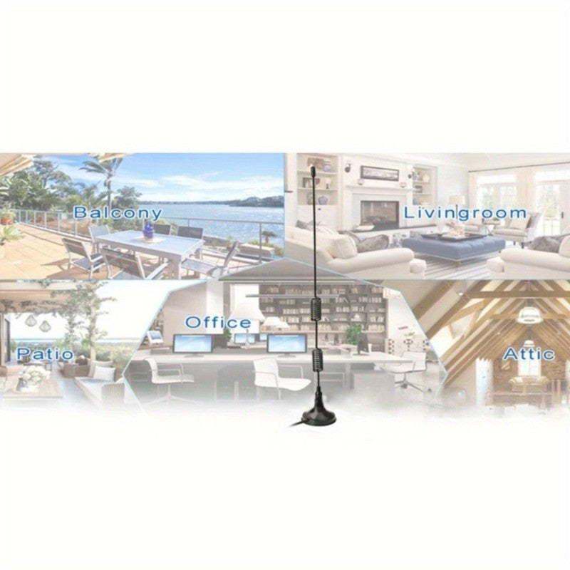 FM Radio Antenna 7DBI 76Mhz-108Mhz suction cup antenna Indoor digital high definition radio antenna With 3 adapters