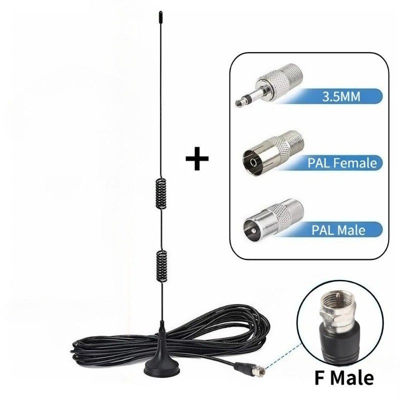 FM Radio Antenna 7DBI 76Mhz-108Mhz suction cup antenna Indoor digital high definition radio antenna With 3 adapters