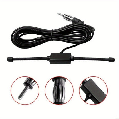 AM/FM Car Radio Antenna Signal Booster Amplifier Hidden Car Radio Stereo Antenna Universal Car Antenna