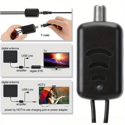 Signal Amplifier Digital HDTV Antenna Amplifier High Signal Gain 25DBI HDTV Antenna Signal Receiver TV antenna accessories