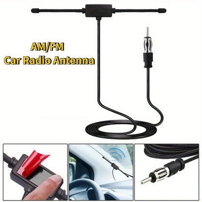 AM/FM Car Radio Antenna Signal Booster Amplifier Hidden Car Radio Stereo Antenna Universal Car Antenna