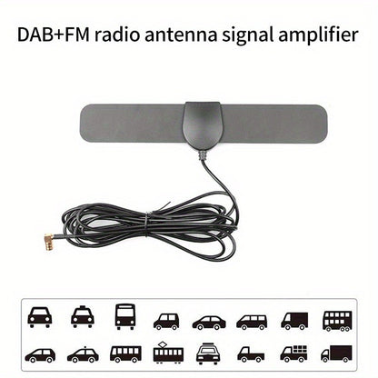 Universal Car Radio Stereo Amplified Antenna DAB+ FM Antenna Plug & Play FM/AM Car Digital Antenna