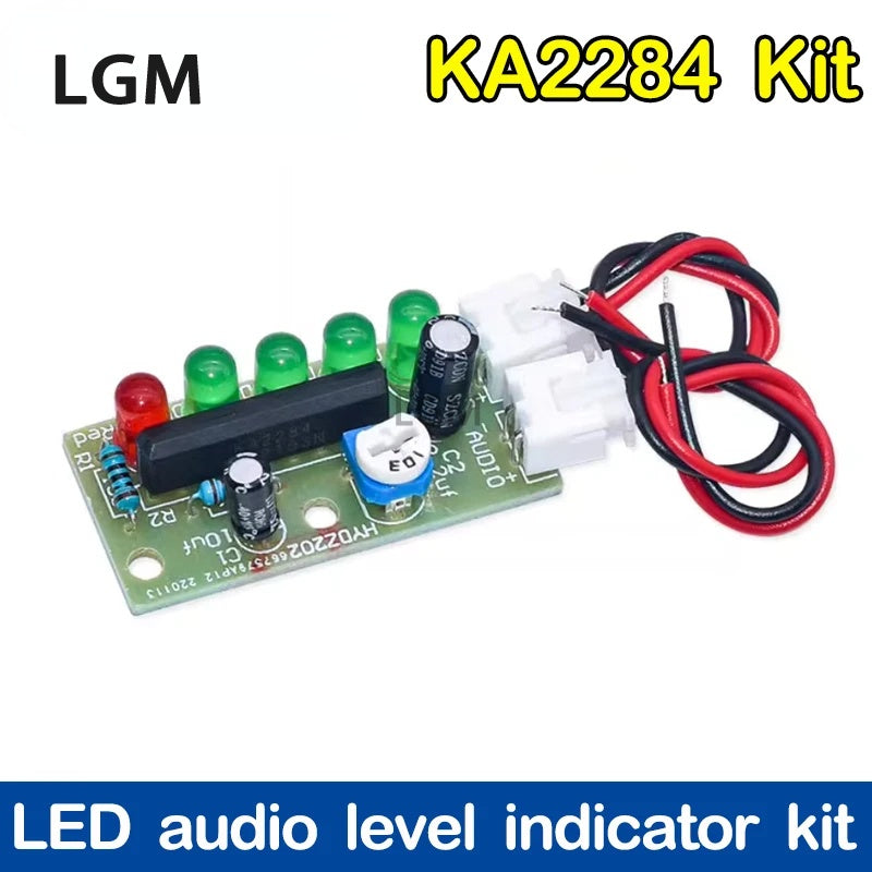 3.5-12V KA2284 Audio Level Indicator Module Suite Trousse Electronic Parts 5mm RED Green LED Level Indicating Board DIY Kits