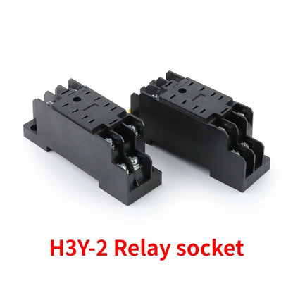 220V H3Y-2 H3Y-4 Power Relay on Time Relay Delay Timer 0-30s/60s DPDT & Base Socket