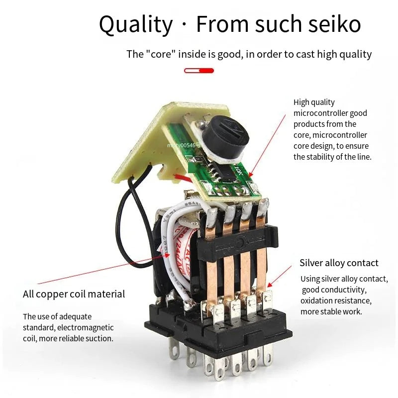 220V H3Y-2 H3Y-4 Power Relay on Time Relay Delay Timer 0-30s/60s DPDT & Base Socket