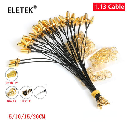 SMA Connector Cable Female To UFL/ U.FL/ IPX/IPEX,RF Coax Adapter Assembly Pigtail Cable 1.13MM RP-SMA-KY