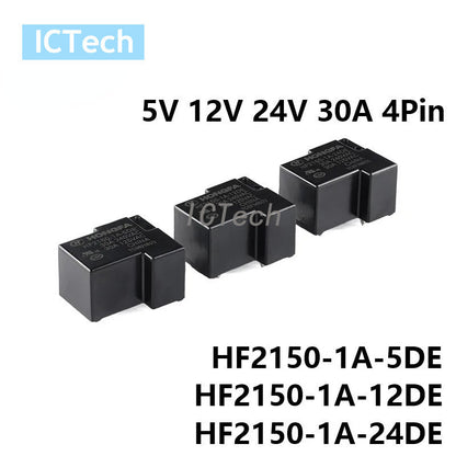 T90 Power Relay HF2150-1A-5DE HF2150-1A-12DE HF2150-1A-18DE HF2150-1A-24DE HF2150 HF2150-1A DC 5V 12V 24V 30A 4Pin Relay