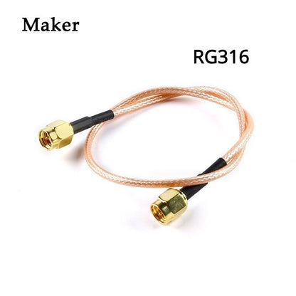 2Pcs RG316 SMA Male Plug To SMA Male Connector Wire Terminal Crimp RF Coaxial Jumper Pigtail Cable for Radio Antenna