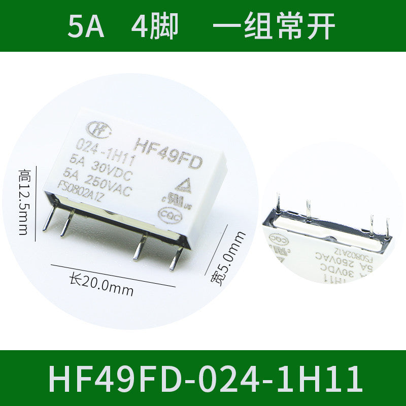 HF49FD Industrial Relay HF49FD- 005 012 024 -1H11 4PIN 5V 12V 24V Miniature Power Relay