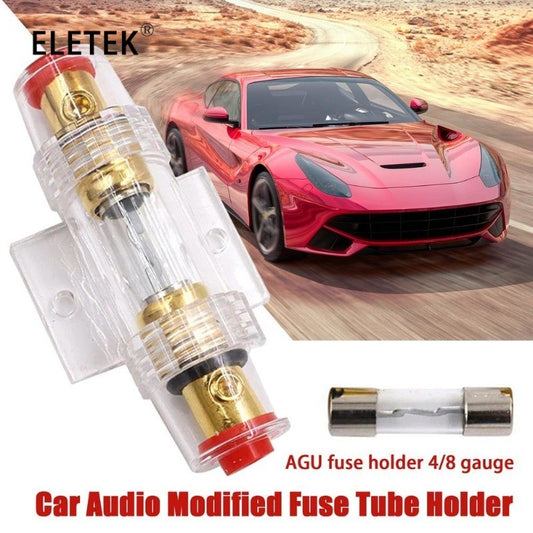 AGU 10*38MM Fuse & Holder Car Audio Refit Fuse Holder Car Stereo Audio Circuit Breaker Inline 30/40/50/60/80/100A