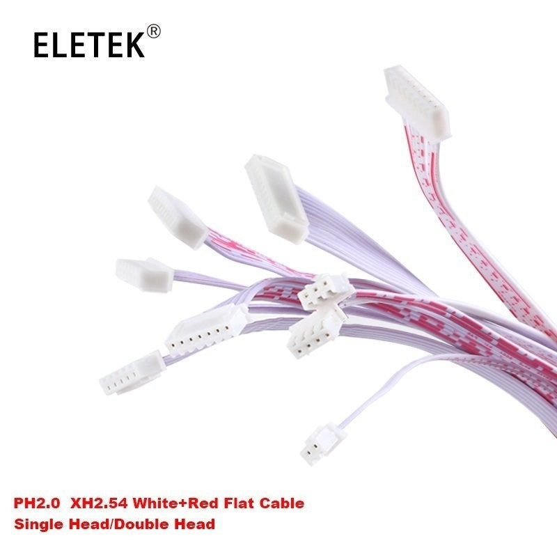 5Pcs XH2.54 10cm 20cm 2P 3P 4P 5P 6P 8P 10P 12P Single Double Head Crimp Electronic Flat Plug Wire Terminal Connector Cable