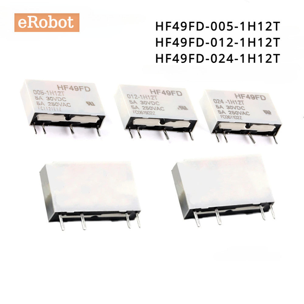Power Relay HF49FD HF49FD-005-1H12T HF49FD-012-1H12T HF49FD-024-1H12T DC 5V 12V 24V 5A 4Pin