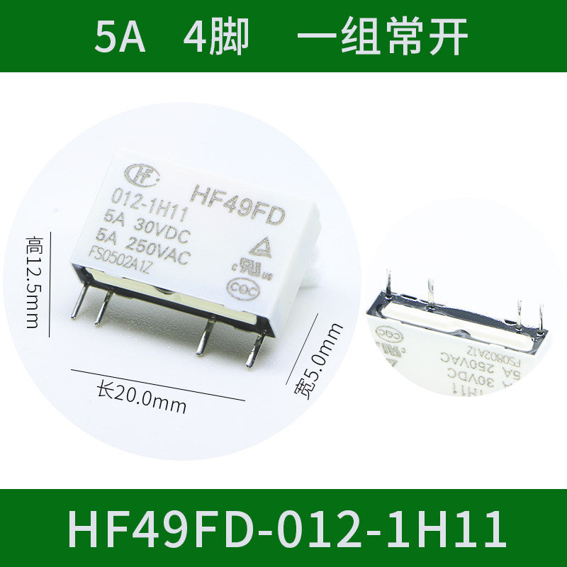 HF49FD Industrial Relay HF49FD- 005 012 024 -1H11 4PIN 5V 12V 24V Miniature Power Relay