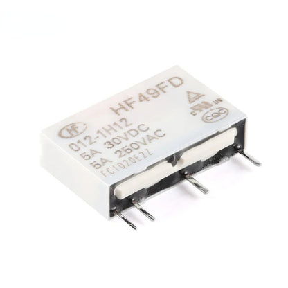 Power Relay HF49FD HF49FD-005-1H12 HF49FD-012-1H12 HF49FD-024-1H12 DC 5V 12V 24V 5A 4Pin Relais Feet Distance 7.62mm