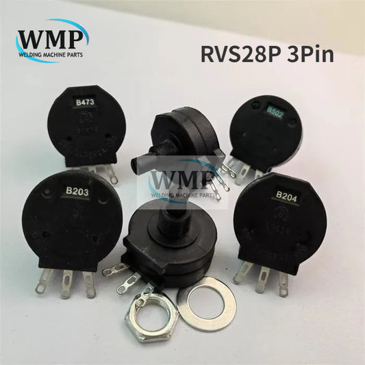 RVS28P Potentiometer for Welding Machine 3Pin RVS28 B102 B103 B223 B472 B474 B502 1K 5K 10K 100K 1M Original New