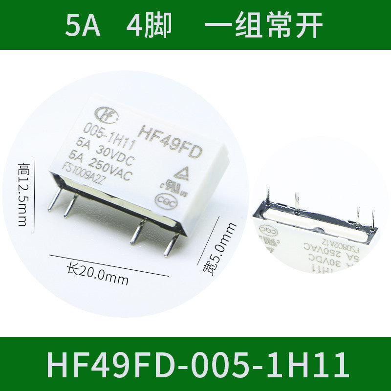 HF49FD Industrial Relay HF49FD- 005 012 024 -1H11 4PIN 5V 12V 24V Miniature Power Relay