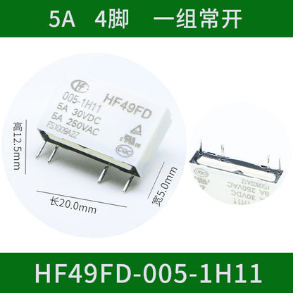 HF49FD Industrial Relay HF49FD- 005 012 024 -1H11 4PIN 5V 12V 24V Miniature Power Relay