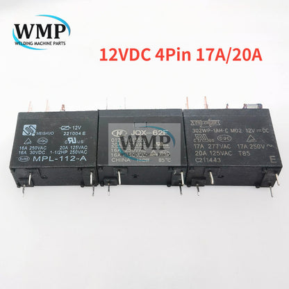 Original Relay JQX-62F 012-1H MPL-112-A 302WP-1AH-C 12V 4Pin 16A 20A for Water Heater Induction Cooker Microwave Oven