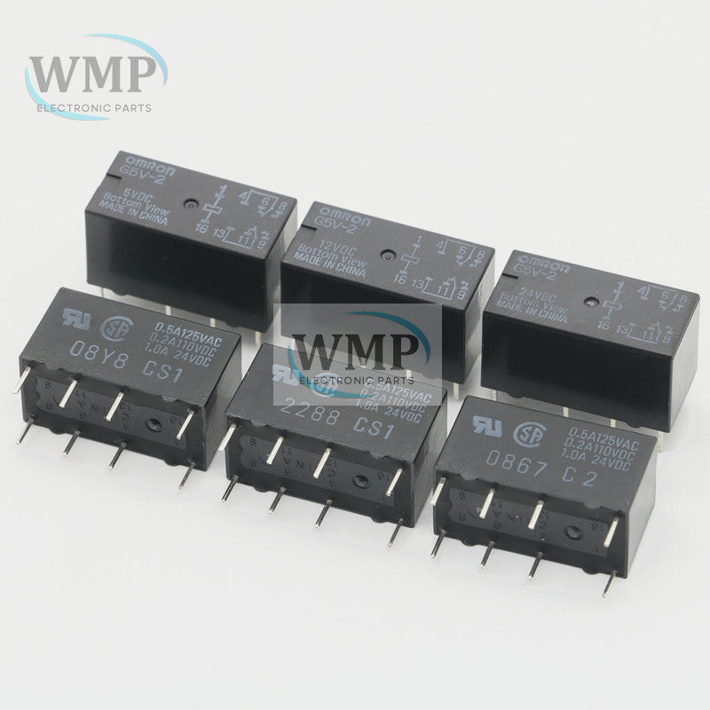 Original Relay G5V-2-5VDC G5V-2-12VDC G5V-2-24VDC G5V-2-H1-12VDC G5V-2-H1-24VDC New