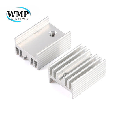 10Pcs 21*15*10mm Heatsink TO-220 Heat Sink for Transistor MOS Tube Radiator Cooler Cooling Fin Aluminum 21x15x10mm Metal Slotting Transistor PBC IC