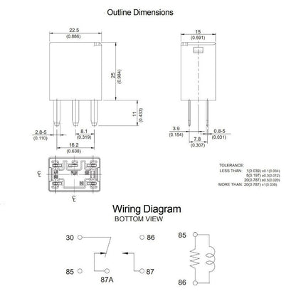 Original 301-1C-C-R1 U01 U02 12VDC 24VDC Automotive Relay 5 Pins SPDT