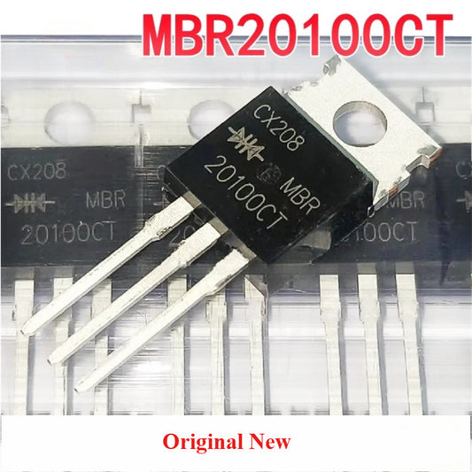 5Pcs Original Schottky Diodes MBR10100CT MBR10200CT MBR10150CT MBR20100CT MBR20150CT MBR20200CT MBR30100CT 10A/15A/20A/30A 100V-200V TO-220 Rectifiers