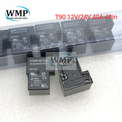 Original T90 Relay NT90RHAE12CB NT90RHAE24CB 4Pin 12V 24V 40A New