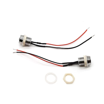 5Pcs 5mm LED with Wire Socket Pre-Wired LEDs Bulb 5V 12V 24V Emitting LED Diode with 20cm Wire Signal Indicator Lights 8mm Panel Mount