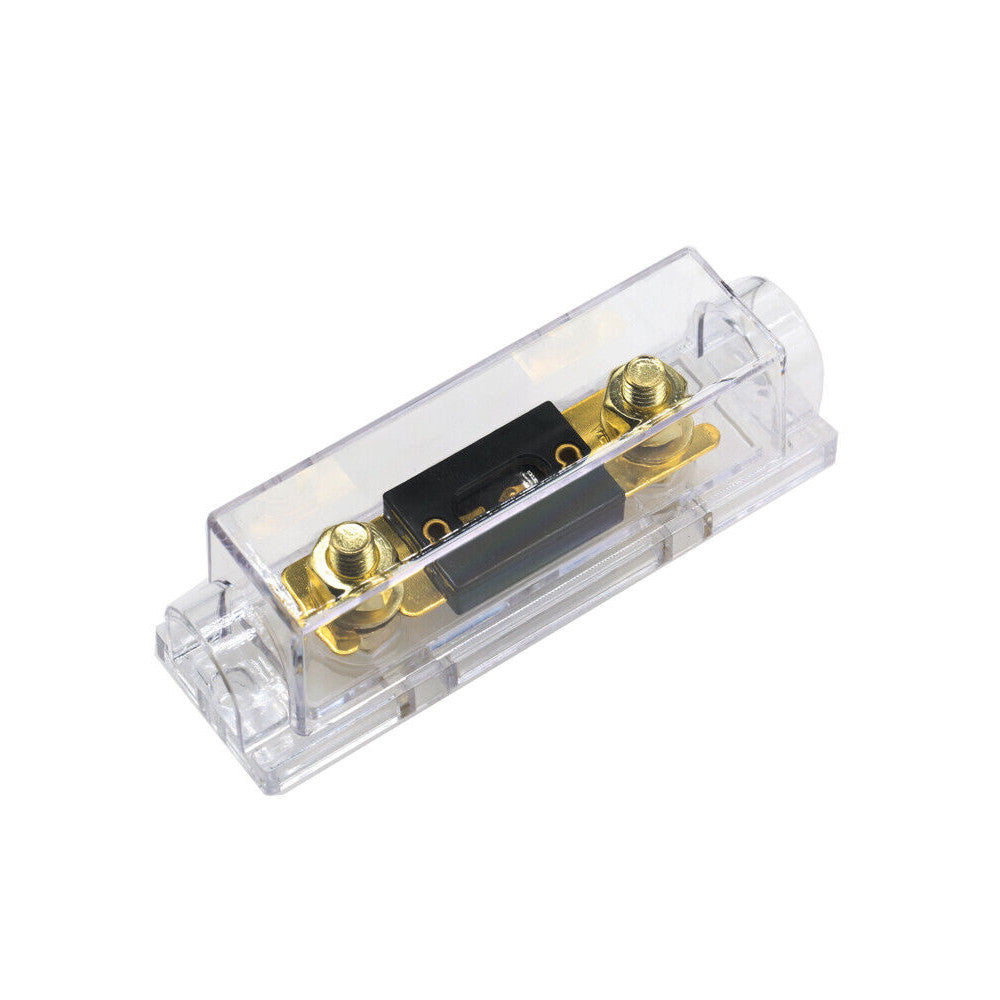 ANL Fuse Holder Transparent/Black Car Fuse Holder and ANL Fuse 30A-500A Bolt-on Fuse Holder  Automotive Audio Fuse
