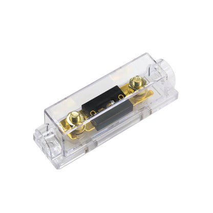 ANL Fuse Holder Transparent/Black Car Fuse Holder and ANL Fuse 30A-500A Bolt-on Fuse Holder  Automotive Audio Fuse