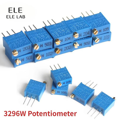 10/5PCS 3296W Trimming Potentiometer 200R 500R 1K 2K 5K 10K 20K 50K 3296 Potentiometers Variable Resistor