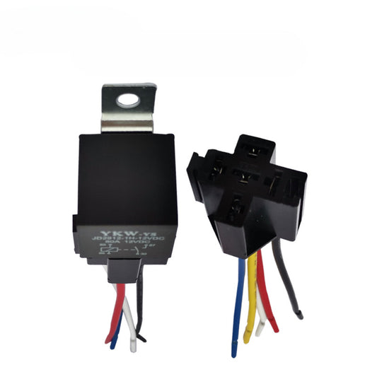 40A 80A Auto Car Relay JD2912 with Socket Wire 4Pin 5Pin DC 12V 24V 36V 48V 72V with Mounting Hole Coil Power 1.8W Automobile Control Device